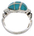 Southwest Turquoise Inlay And Sterling Silver Ring Size 6-1/4 TX39912
